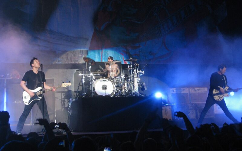 Le groupe Blink-182 en concert