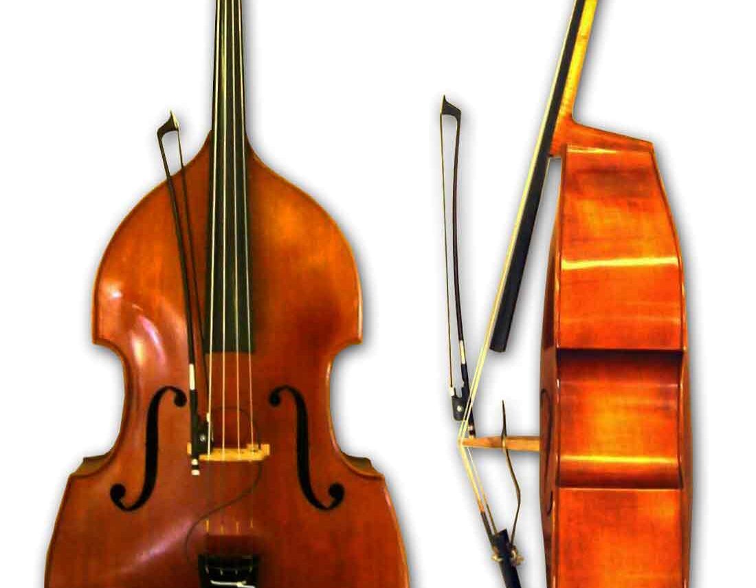 Une contrebasse acoustique