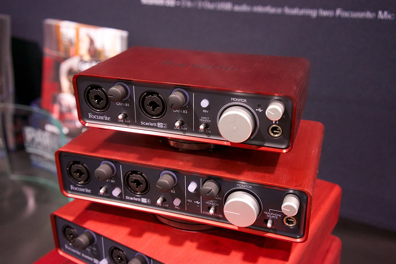 Interfaces audio Focusrite Scarlett de première génération (photo d’illustration de la gamme)