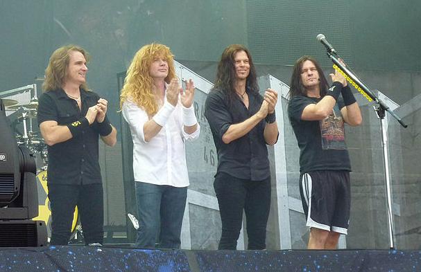 Le groupe Megadeth en concert