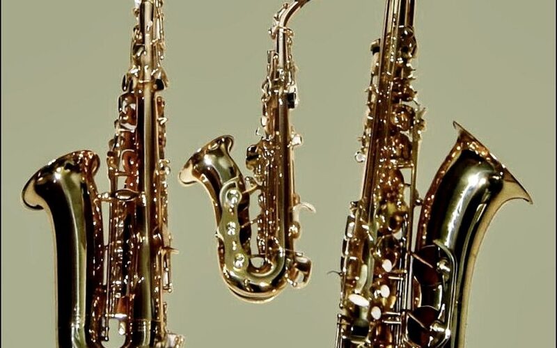 Saxophones soprano courbe, alto et ténor