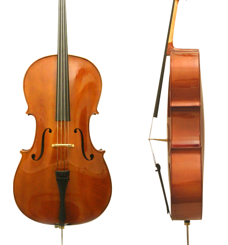 Un violoncelle vu de face